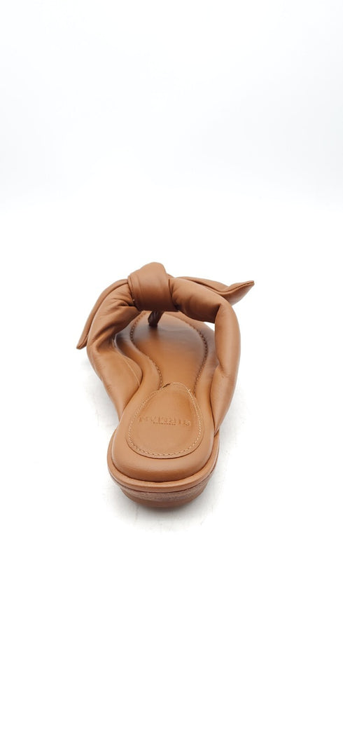 Alexandre Birman Women's Knotted Slip-On Sandals Brown Size 5