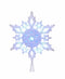 Kurt Adler 10-inch Cool White LED Glitter Snowflake Treetop New