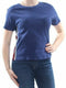 HIPPIE ROSE Womens Blue Striped Short Sleeve Crew Neck Top Juniors Size: M