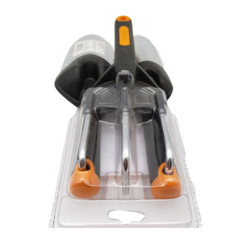 Fiskars 3 Piece DuraFrame Garden Yard Tools Set Trowel Cultivator Transplanter
