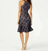Nightway Women's Halter-Neck Lace Sheath Dress Blue Size 4 MSRP $110