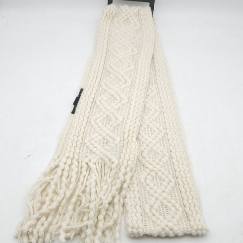Do everything in Love Ivory Quilted fringed Scarf New