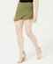 Guess Womens Koko Green Asymmetric Knit Mini Skort Size Medium