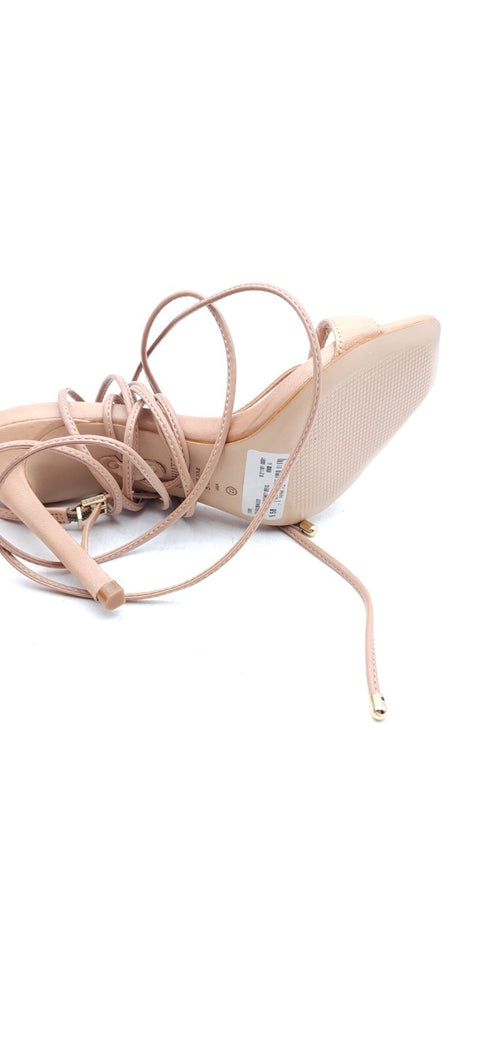 Schutz Vikki Ankle Tie Sandal in Honey Beige Size 5.5B