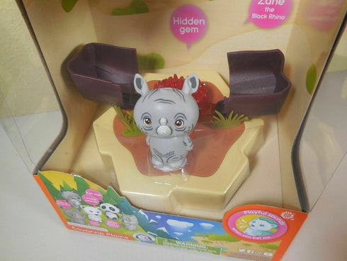 HEXBUG Lil' Nature Babies - ZANE the Black Rhino - Interactive Playset