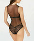 Calvin Klein Spotted Floral Lace Bodysuit Black Size Small