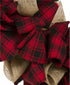 Glitzhome 18.9"D Plaid Fabric Wreath New