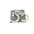 Noir Jewelry Double Open Hoop Gold-Tone Post Earrings New