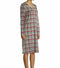 White Orchid Brinkley Plaid Butter Knit Gown Size Small - New