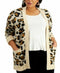 FULL CIRCLE TRENDS Trendy Plus Size Printed Cardigan Size 3X