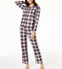 FAMILY PAJAMAS Matching Women's Stewart Plaid Family Pajama Set Large