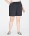 IDEOLOGY Womens Charcoal Stretch Tie Active Wear Straight leg Shorts Plus 3X