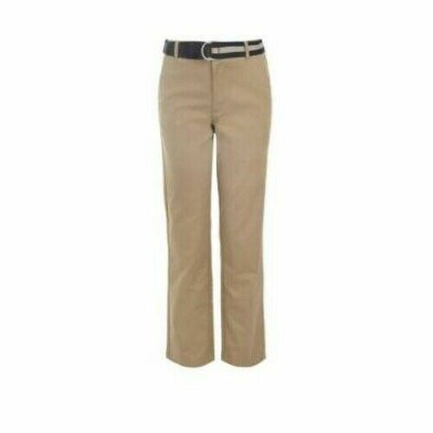 Nautica Big Boys Husky Logan Flat-Front Stretch Twill Belted Pants Size 20