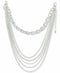 Thalia Sodi Silver-Tone Crystal Layered Strand Necklace, 12" + 3" extender