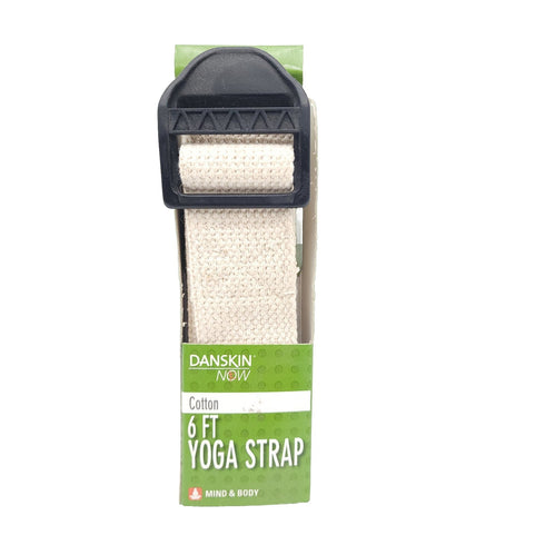 Danskin NOW White 6' Yoga Strap #05-0727DS Cotton