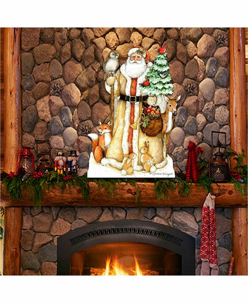 Designocracy by Susan Winget Ivory Santa Outdoor Wall and Door Decor 24" x 18"