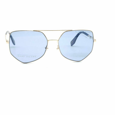 Women's Marc Jacobs 59Mm Navigator Sunglasses - Gold/ Blue - New