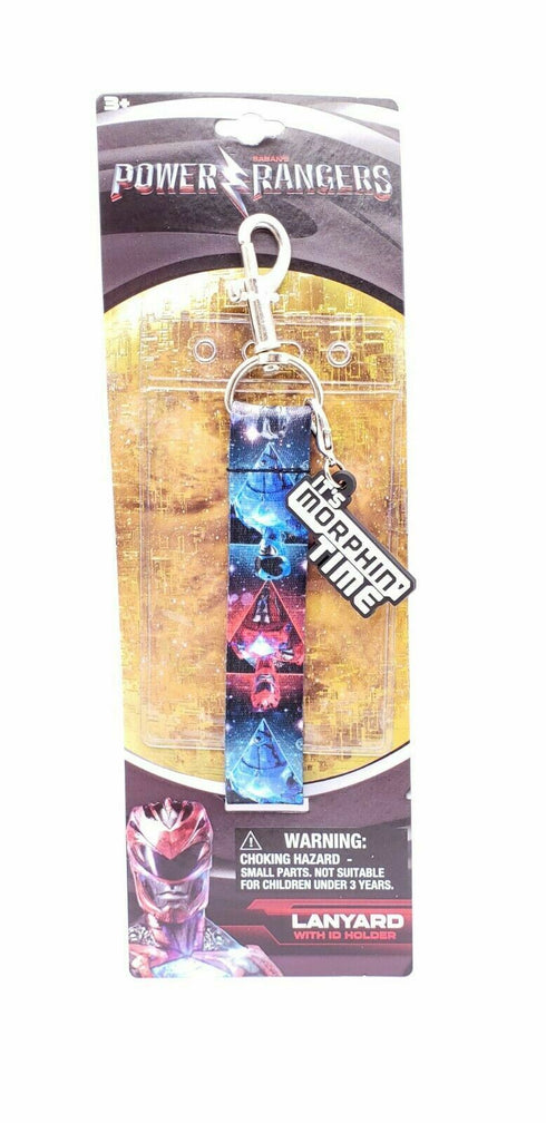 Power Rangers Its Morphin Time Lanyard with ID Holder and Bonus removable Charm