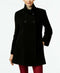 Larry Levine Womens New Double-Breasted Babydoll Swing Coat Black Size Small