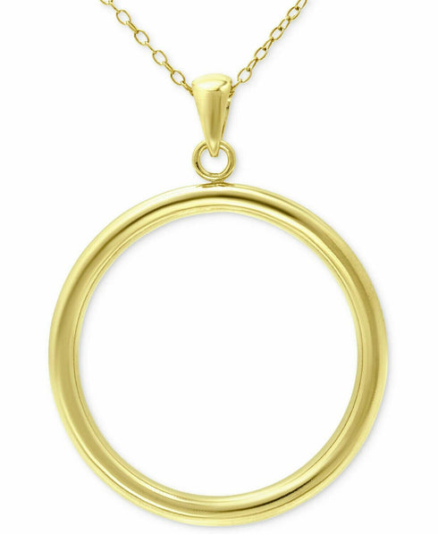 Giani Bernini Circle 18" Pendant Necklace in 18k Gold-Plated Sterling Silver