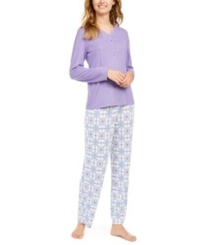 Charter Club Womens Knit Henley Pajama Set- 2XL