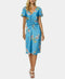 Avec Les Filles Women's Ruched Floral-Print Dress Size 14 $128.00