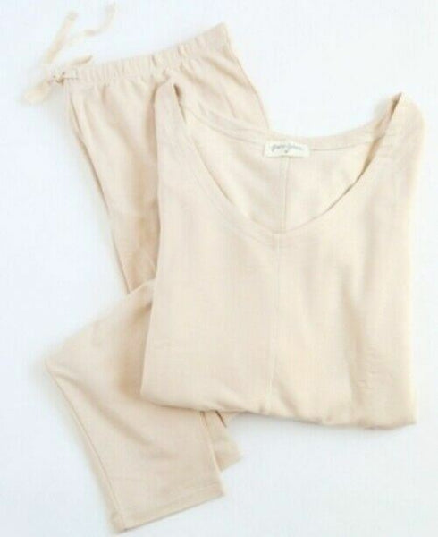 Nine space delilah long sleeve loungewear set Beige Size Small