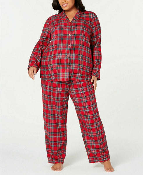 Family Pajamas Matching Plus Size Brinkley Plaid Flannel Pajama Set Size 1X