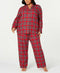Family Pajamas Matching Plus Size Brinkley Plaid Flannel Pajama Set Size 1X