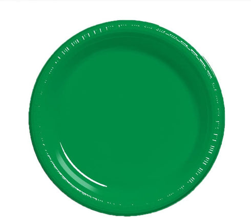 Creative Converting Touch of Color 20 Count Plastic Plates Emerald Green - 2 pac