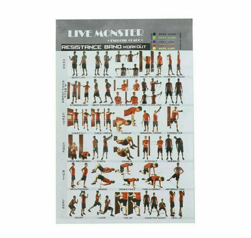 Colossal 11 Piece Resistance Band Set Yoga Pilates Abs Workout Fitness Tube Band