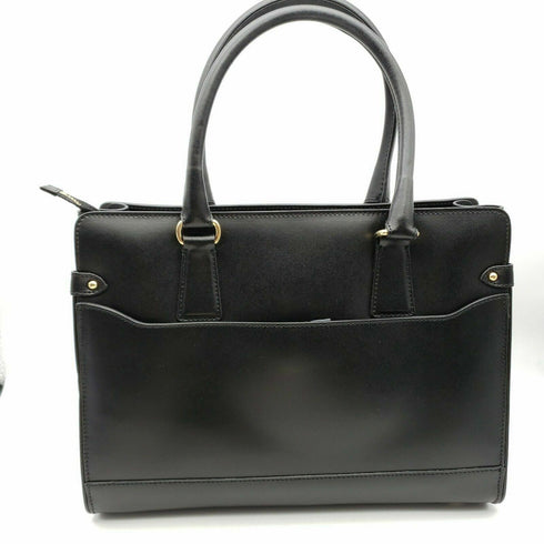 SALVATORE FERRAGAMO BRIANA SATCHEL TOTE BAG BLACK SOFT CALF LEATHER MRSP:$1,250