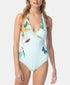Vince Camuto Halter One Piece Removable Cups Garden Paradise Mist Size 8 $114