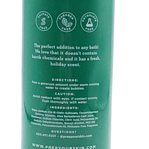 Prep Bubble Bath Vanilla Mint 11oz New