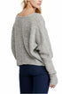Free People - Light Grey Moonbeam V Neck Sweater Size Small