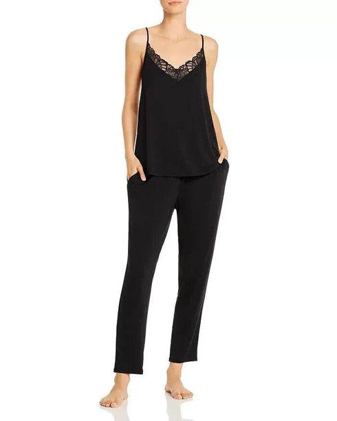 Josie Free Spirit Knit Lace-Trim Cami & Pants Pajamas Set- XS