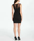 GUESS Scuba Crepe Illusion-Neck Sheath Dress with Mesh Cutouts Black Size 4