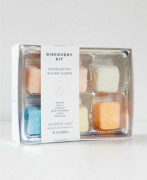 Harper + Ari Sugar 6 Scrub Cubes Exfoliating Body Gift Set Shea Butter Aloe Vera
