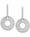 Macy's Cubic Zirconia Circle Drop Earrings in Sterling Silver MSRP $149