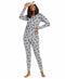 Jenni Intimates Women's Printed Knit Pajama & Mask Set Tossed Panda Size XL