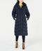 Madden Girl Juniors' Hooded Maxi Puffer Coat Navy Size Large