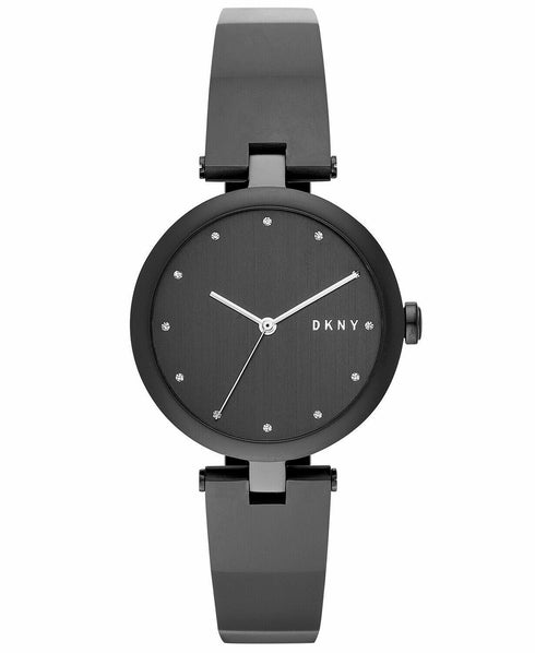 DKNY Women’s Eastside Black Stainless Steel Bangle Bracelet Watch 34mm