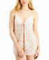 Linea Donatella Stretch Lace Babydoll Chemise Nightgown light pink XL