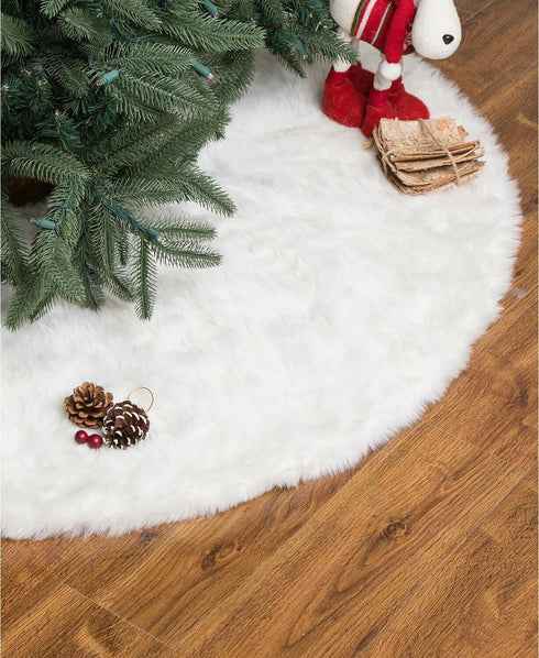 Glitzhome 48" D Plush Christmas Tree Skirt MSRP $128
