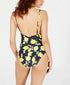 Trina Turk Lemon Love High-Leg One-Piece Swimsuit Size 10