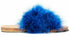 Brother Vellies Women's Lamu Marabou Feather Sandals Blue Size 8M