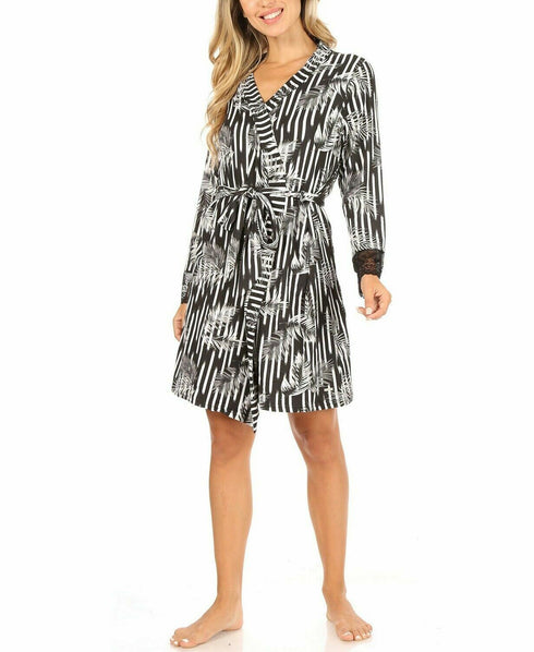 Tahari Women's Racer Back Chemise Travel Set Black Size Medium