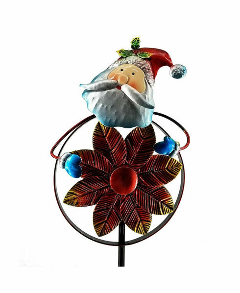 National Tree Company National Tree 47" Santa Windmill Solar Light Stake