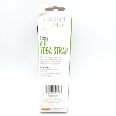 Danskin NOW White 6' Yoga Strap #05-0727DS Cotton