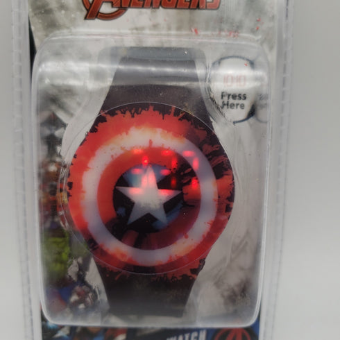 Marvel The Avengers Kids "captain America" Digital Display Watch New